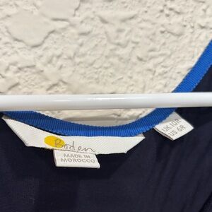 Boden Dark Blue dress with Bright Blue Trim